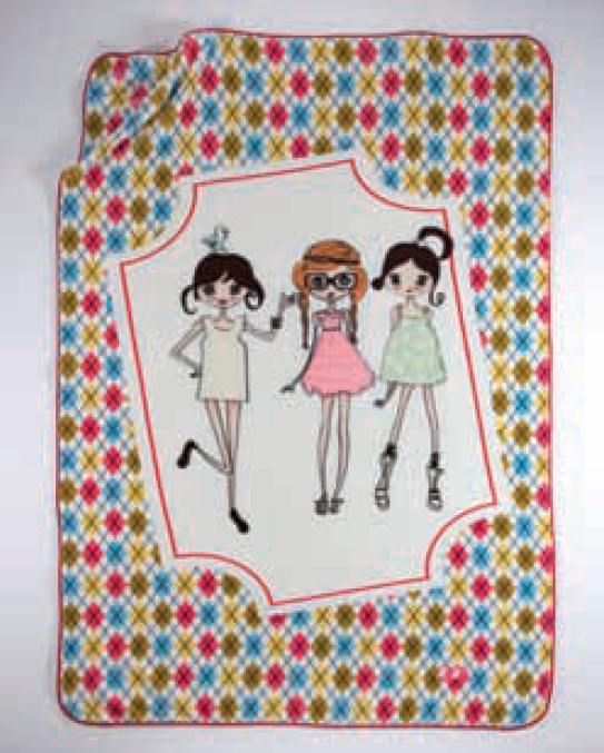 060 Twins 160x220 04 fuxia  fuksia deka