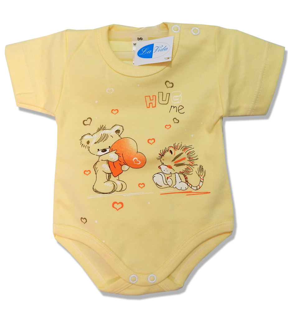 Body krátky rukáv HX potlač yellow žltá 56