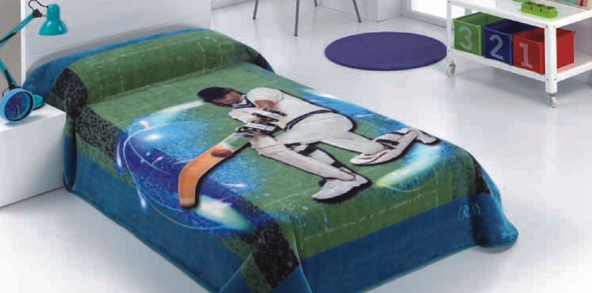 188 twins 160x220 05 blue modrá deka