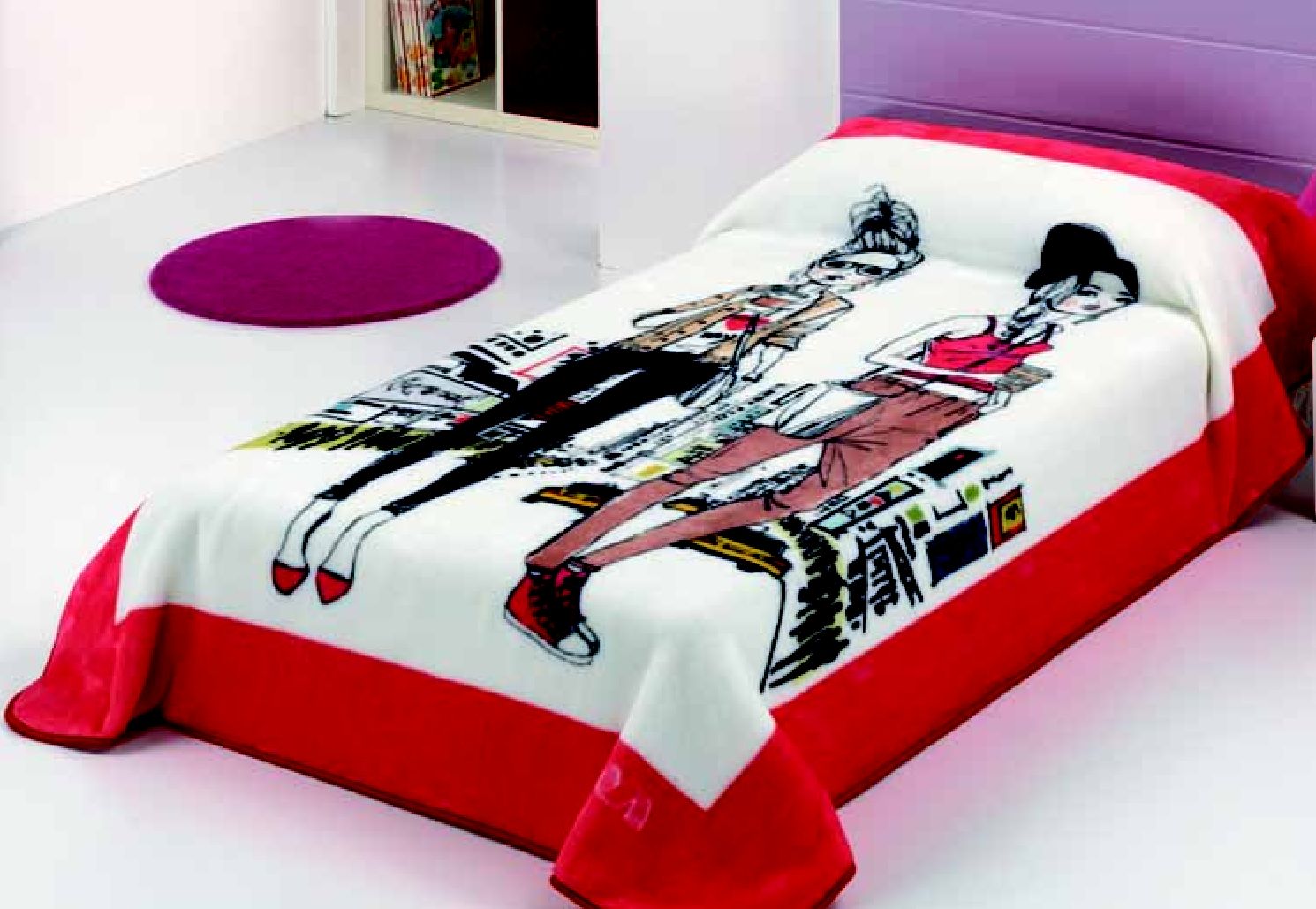 195 twins 160x220 05 rosa ružová deka