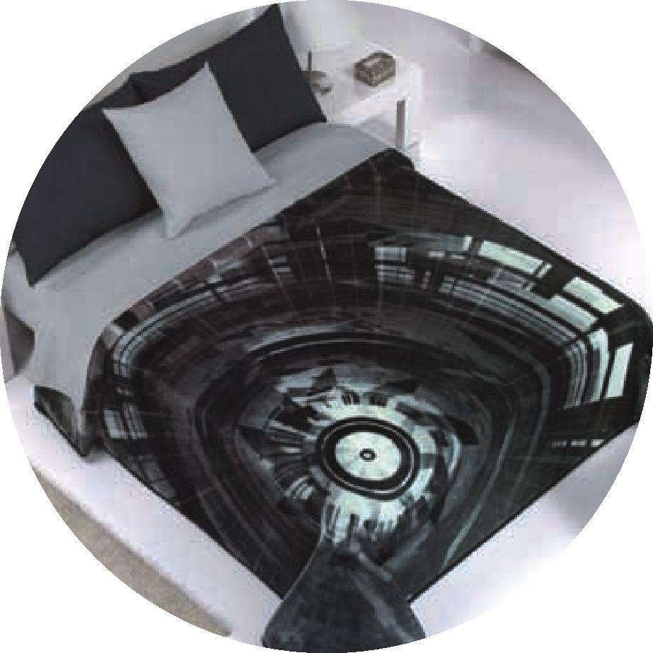 284 silver ion 220x240 16 black čierna deka