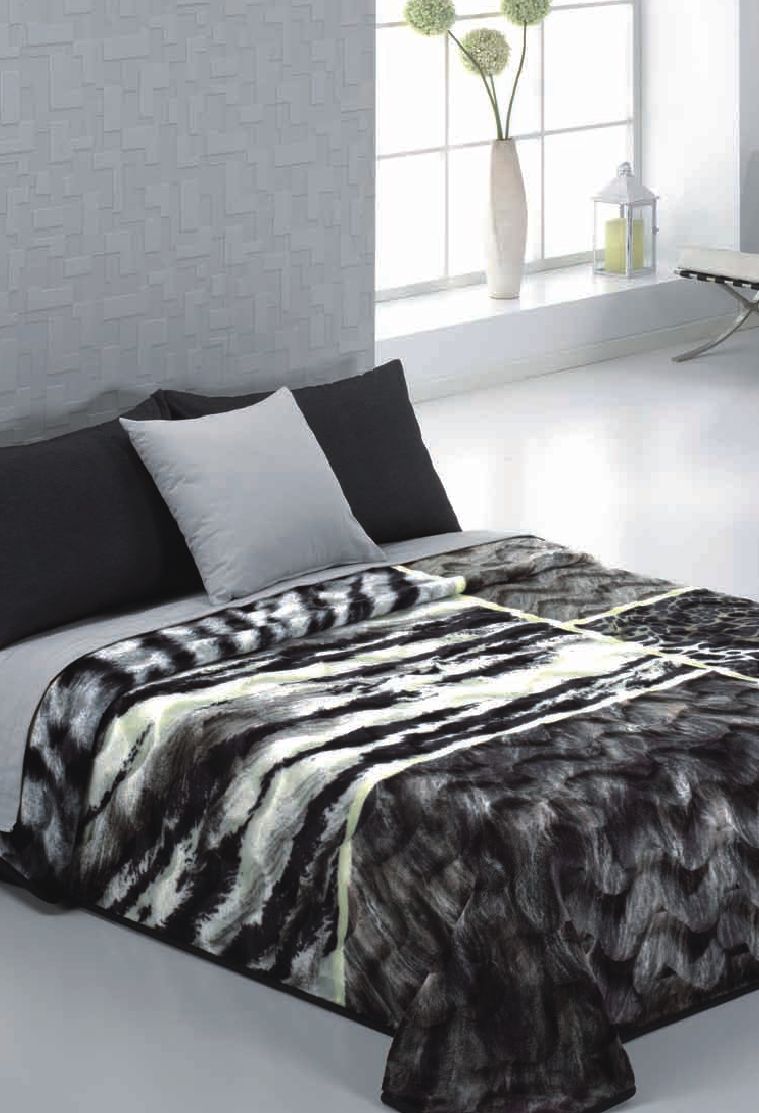 234 morapel luxe 220x240 06 black čierna deka