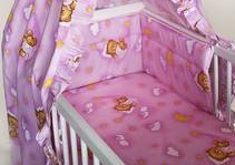 Ochranné hniezdo 180x30 BA potlač pink ružová Macko