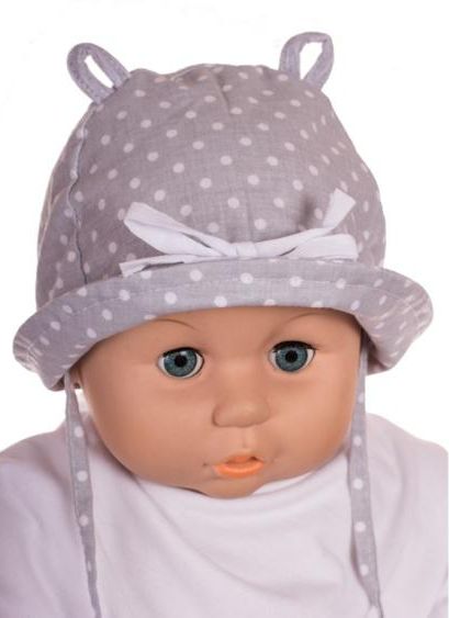 Čiapka L-Cz262 viazanie grey šedá 46 48 50 52