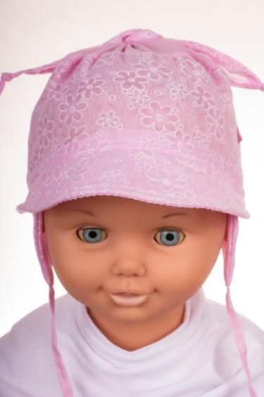 Čiapka L-Cz542 viazanie pink ružová 46 48 50 52