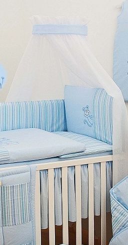 Baldachýn 240x150 záclonovina biela blue modrá zdobenie