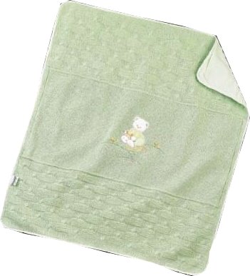 561 80x70 green zelená deka pletená