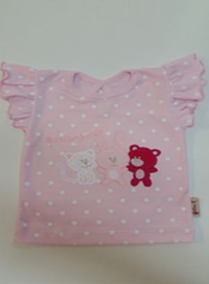 Tričko HX 60 pink ružová bodka 74