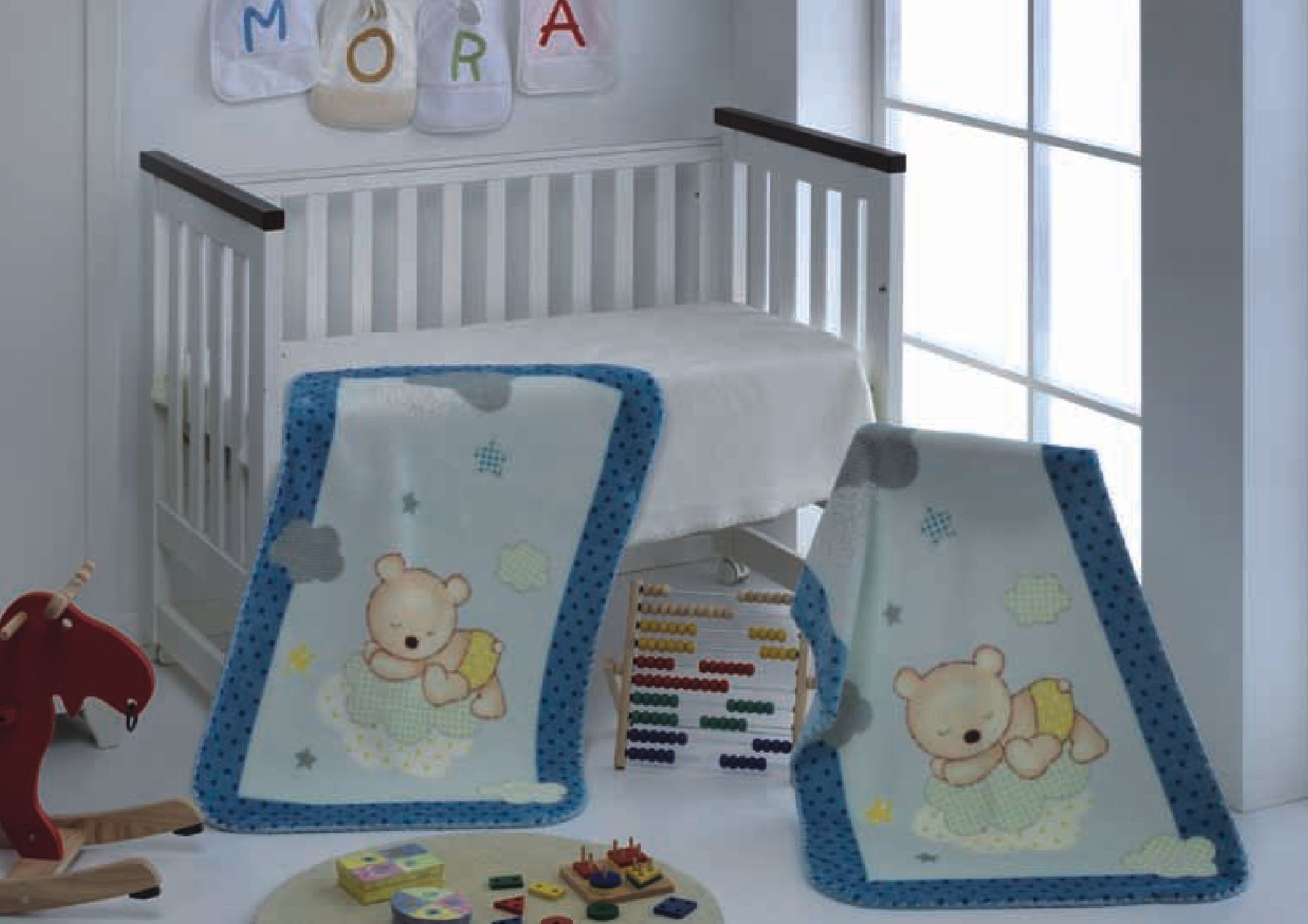 053 Piccola 70x100 05 blue modrá deka