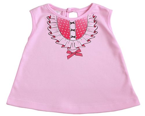 Šaty HX 004 pink ružová potlač volán 74