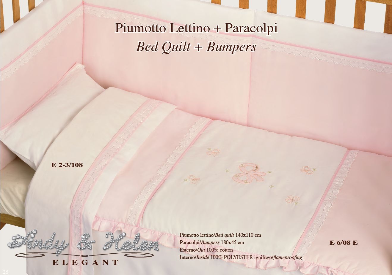 E6/08Eelegant 100x135 35x50 180x40 pink ružová 4D SW post. súpr.