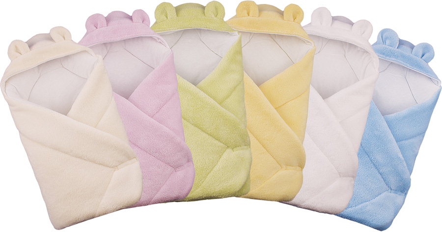 Zavinovačka kapucňa 70x80 055 fleece white biela bez výstuže