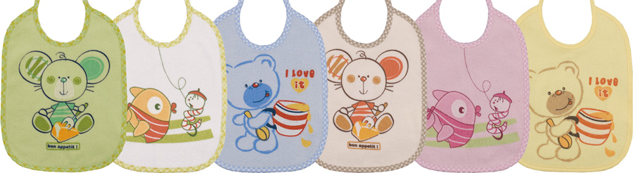 Podbradník Maxi mix farieb 045 bavlna potlač