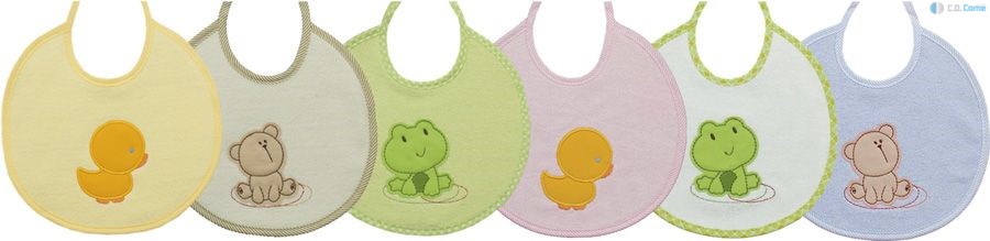 Podbradník Mini mix farieb 041 bavlna výšivka