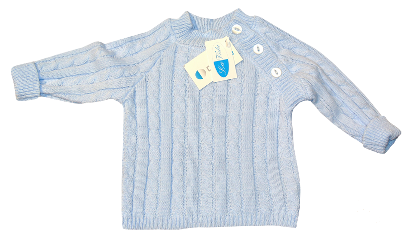 Svetrík JN 02K pletený blue modrá  Baby 56