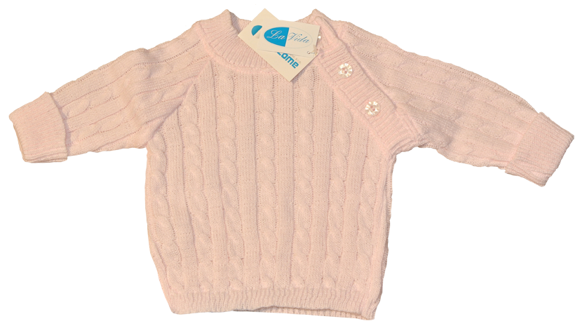 Svetrík JN 02K pletený pink ružová Baby 56