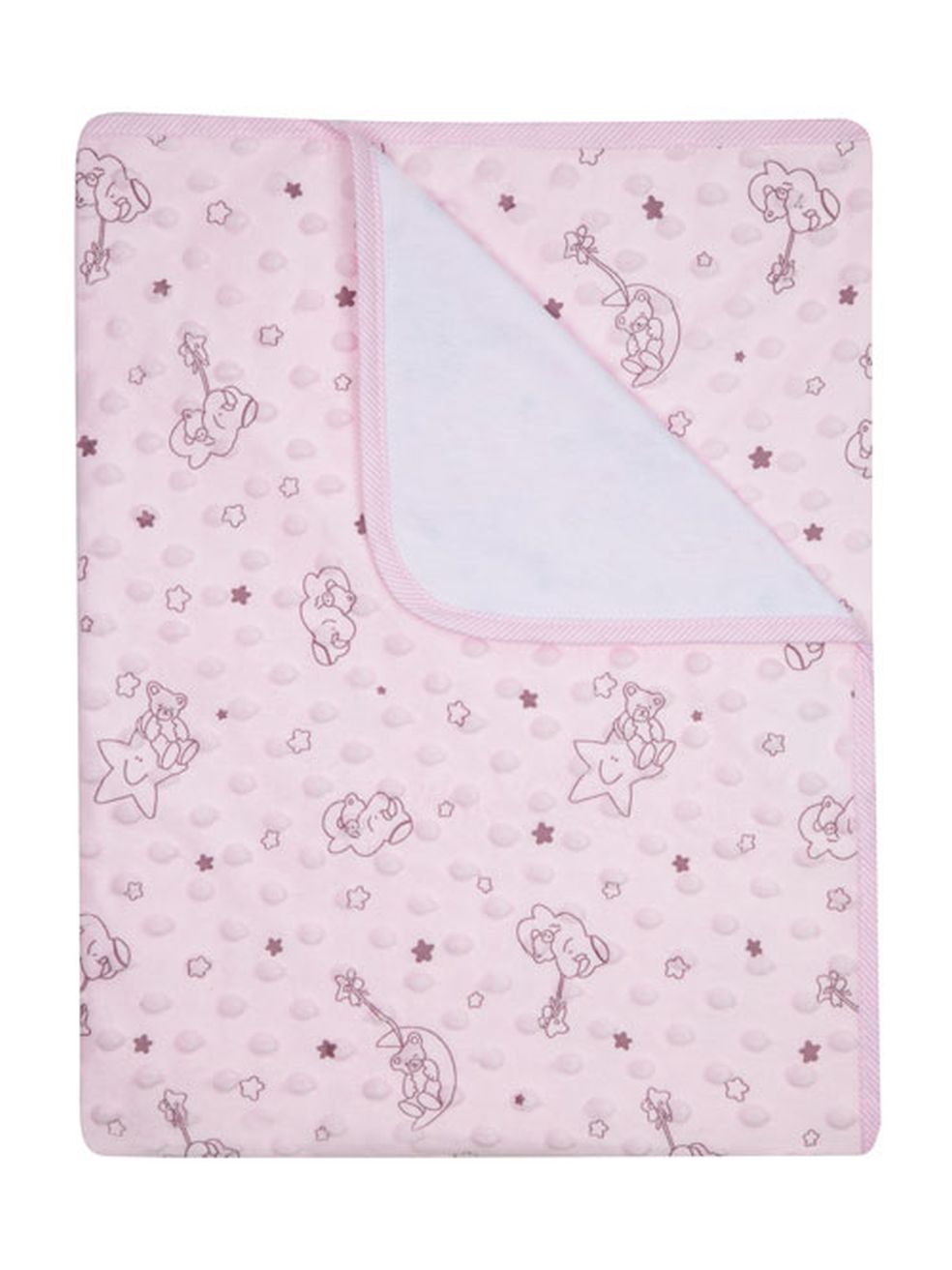 646 80x90 topitos potlač - bavlna pink ružová deka