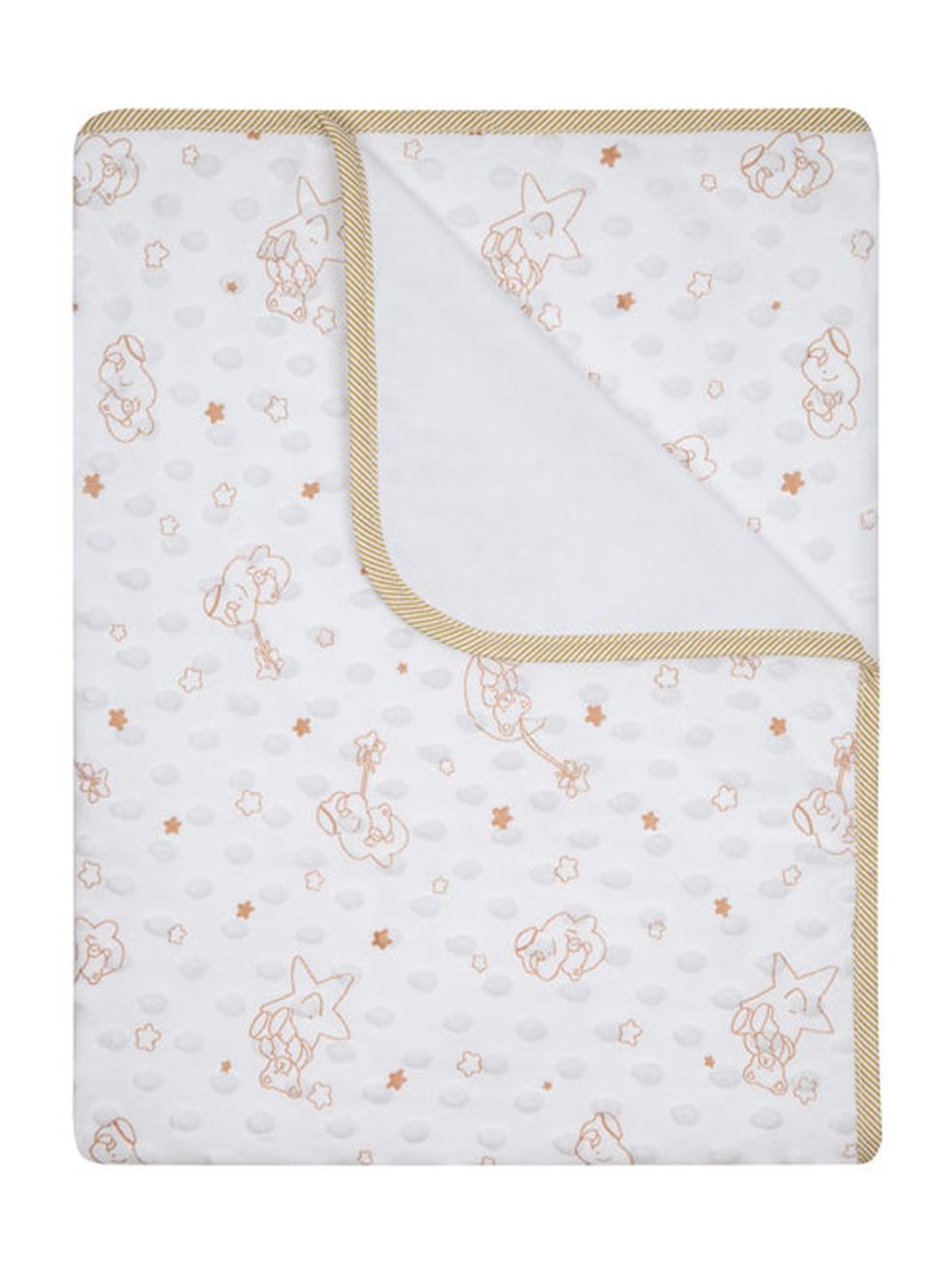 646 80x90 topitos potlač - bavlna white biela deka