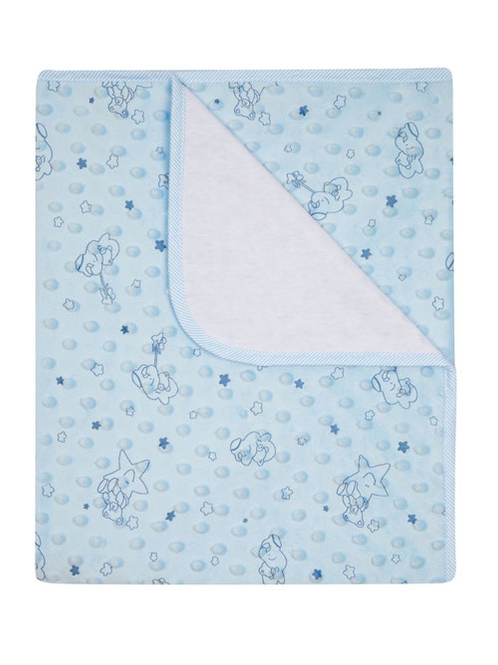 646 80x90 topitos potlač - bavlna blue modrá deka