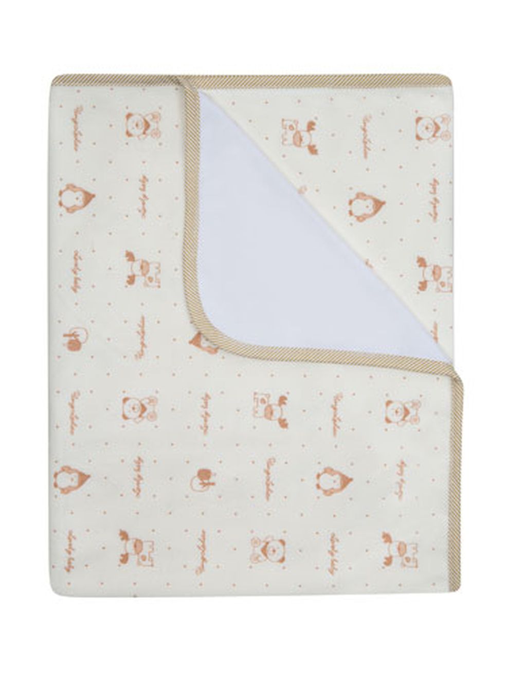 648 80x90 velur potlač - bavlna beige béžová deka