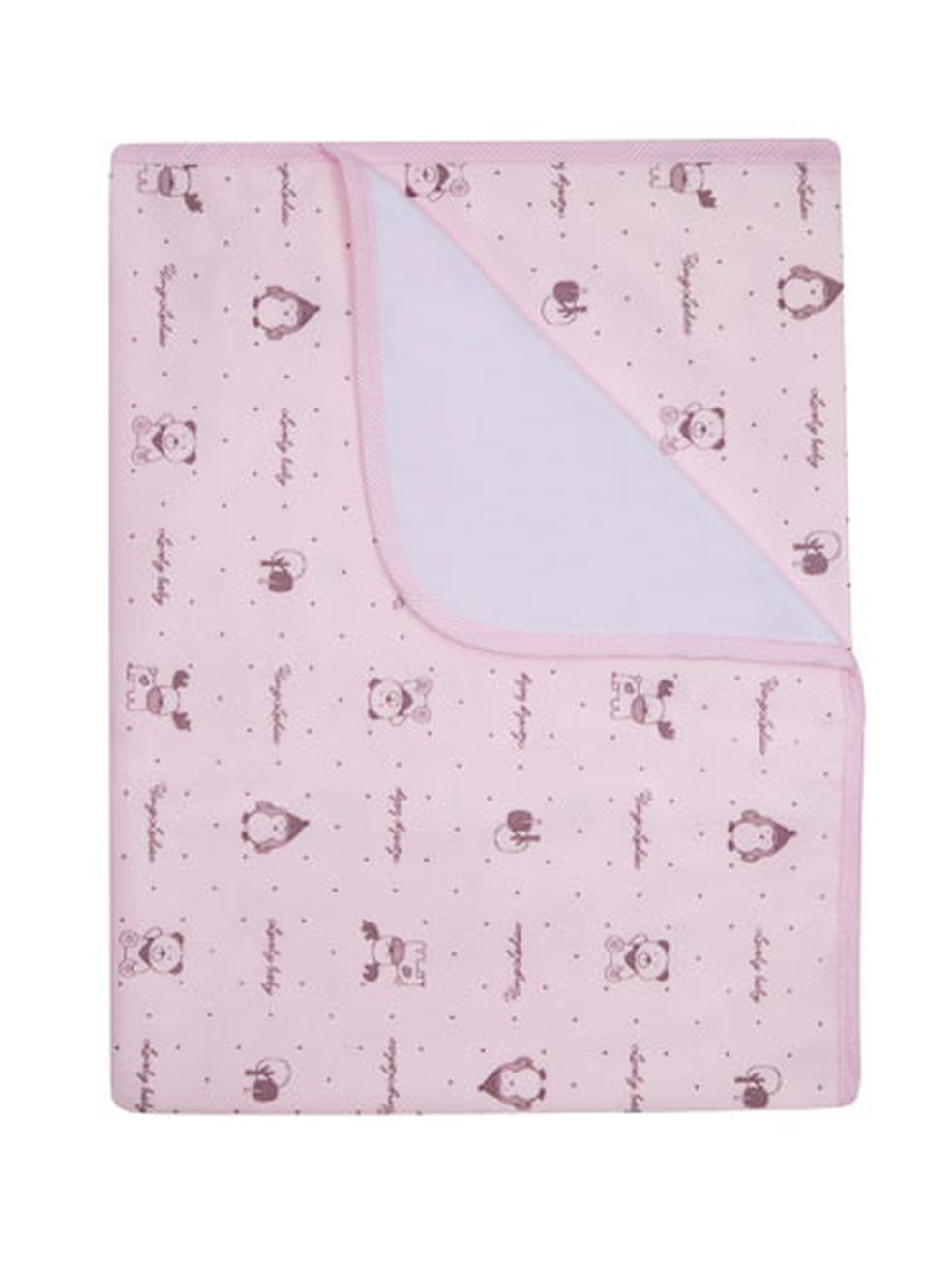 648 80x90 velur potlač - bavlna pink ružová deka