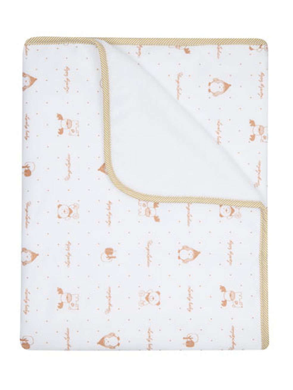 649 80x90 velur potlač - microplyš white biela deka