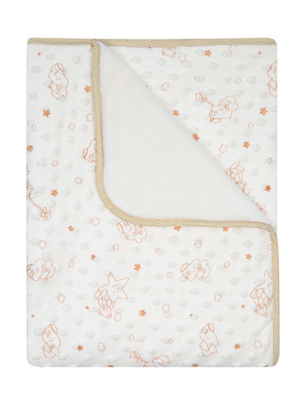 647 80x90 topitos potlač + mikro vyteplenie beige béžová deka