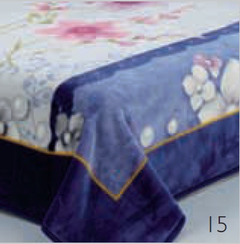 002 Mora gold 160x220 15 Blue modrá deka