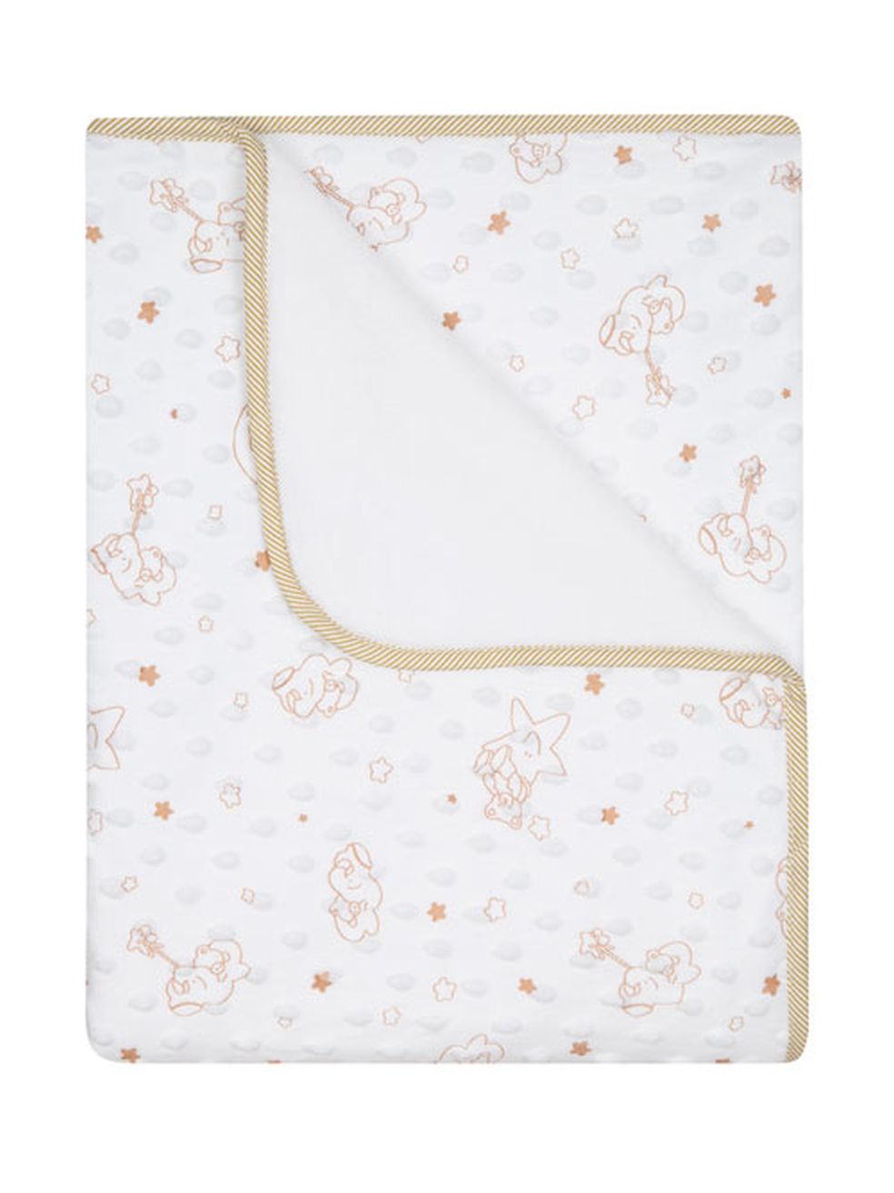 647 80x90 topitos potlač + mikro vyteplenie white biela deka