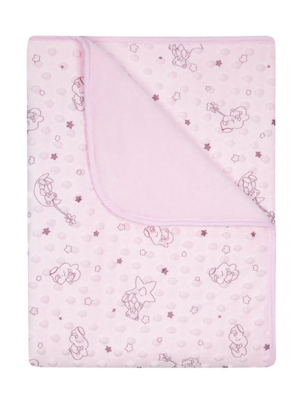 647 80x90 topitos potlač + mikro vyteplenie pink ružová deka