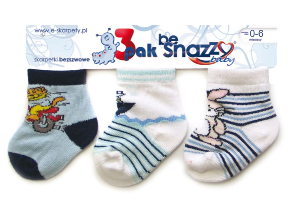 Ponožky bavlnené bezošvé farebné 3-PAK/A S 9-10 chlapec