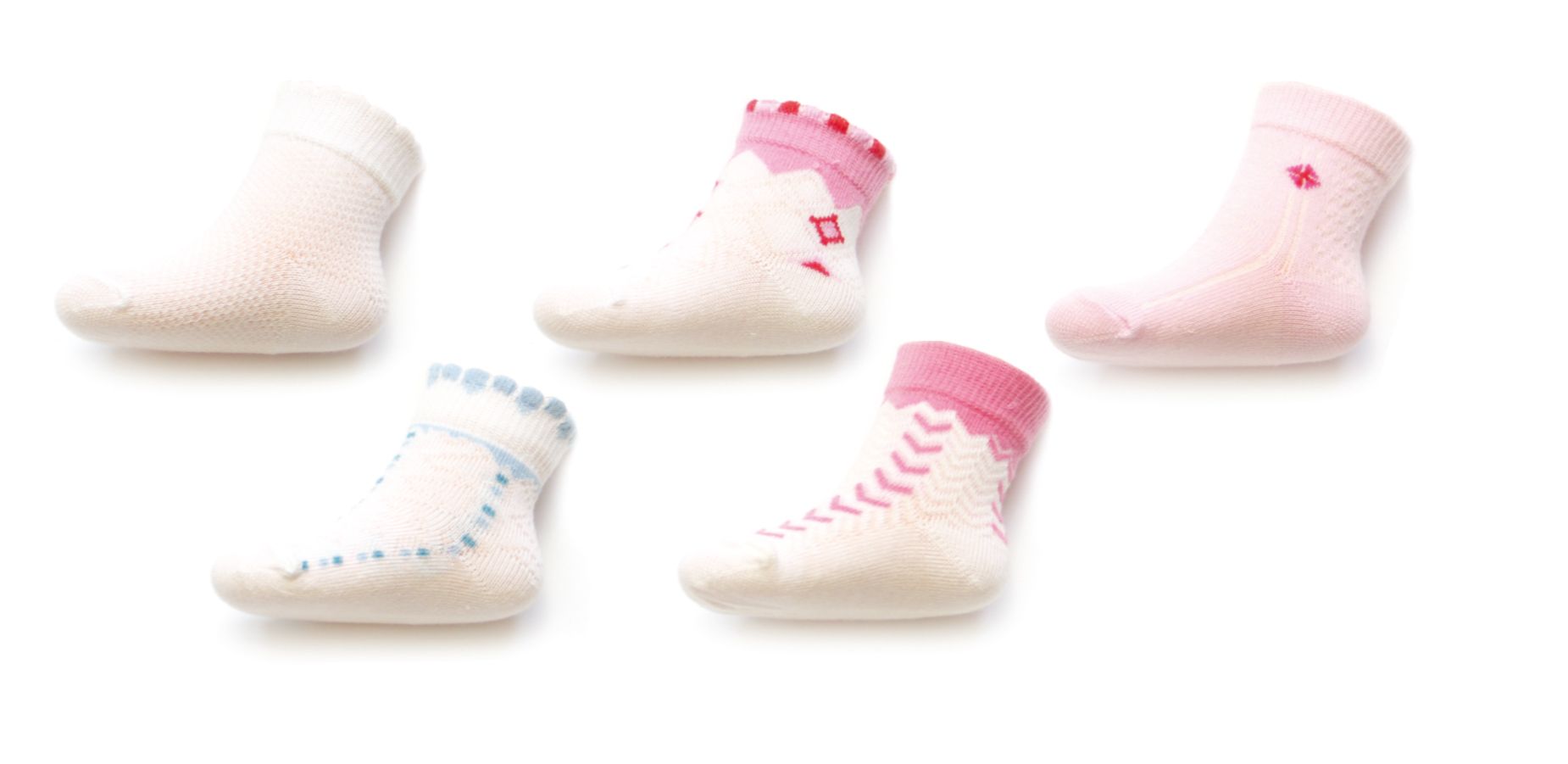 Ponožky bavlna ažurované SKA S white biele 0-1 r