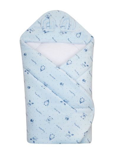 Zavinovačka kapucňa 75x80 644 top pot velúr blue modrá s uškami