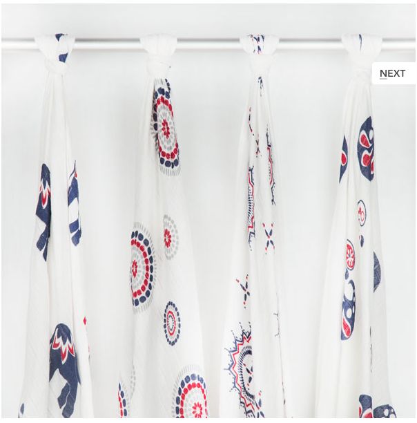 Plienka 90x90 potisk tkaná Bambusová bal 1 ks