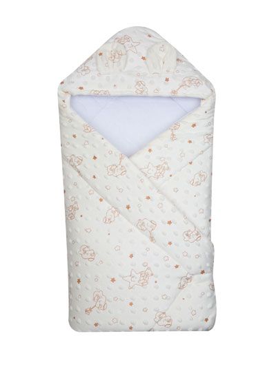 Zavinovačka kapucňa 75x80 641 top potlač beige béžová s uškami