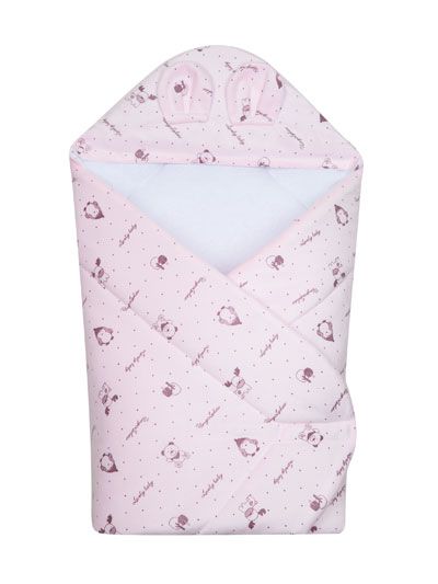 Zavinovačka kapucňa 75x80 644 top pot velúr pink ružová s uškami