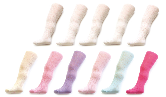 Pančušky bavlna jaquard RA-07 128-134 dievča