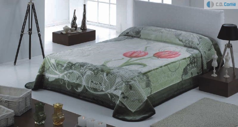 031 Mora imperiál embossed 160x220 18 Green zelená deka