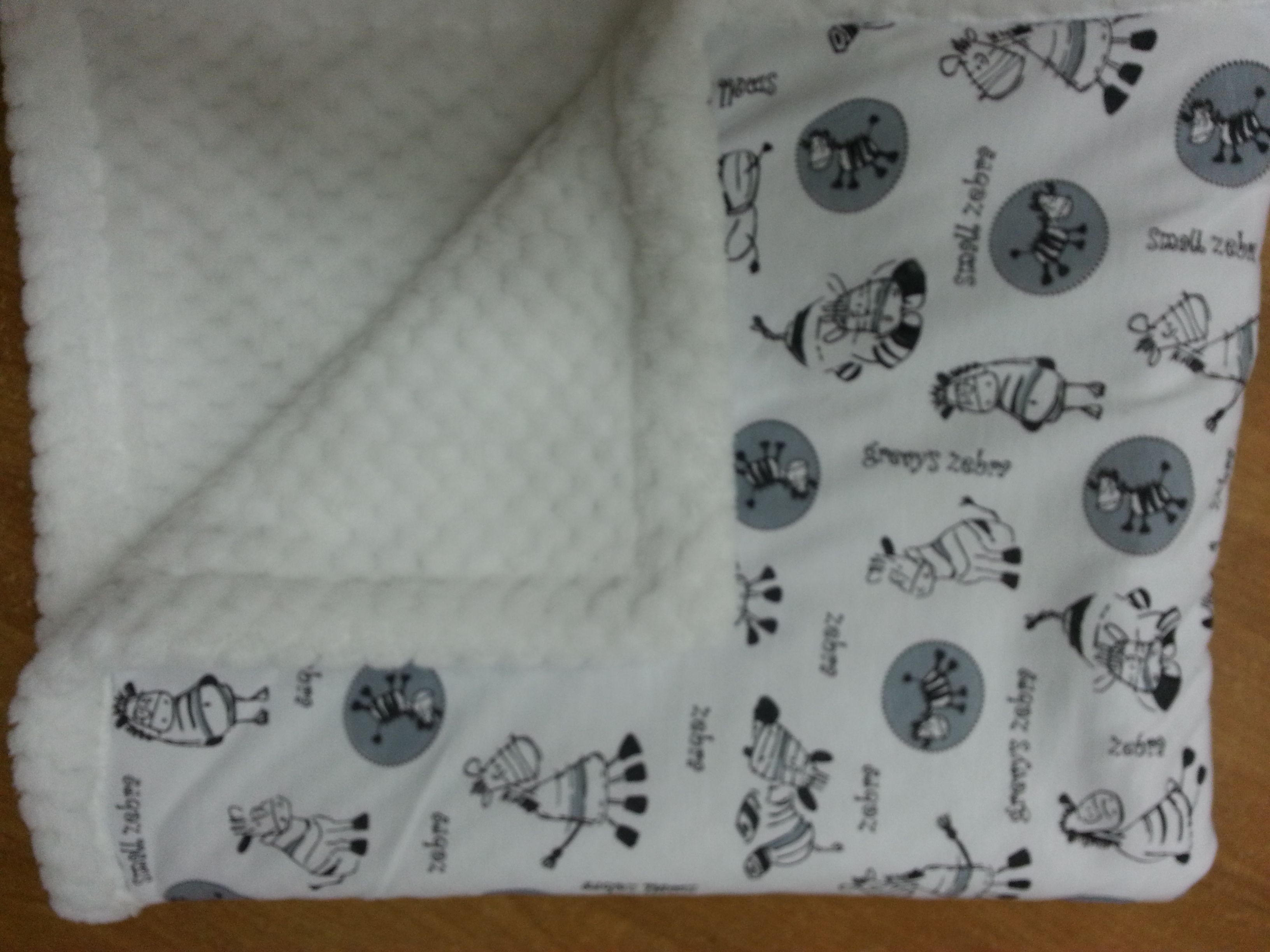 629 75x90 BA zebra - soft mikroplyš grey šedá DUO