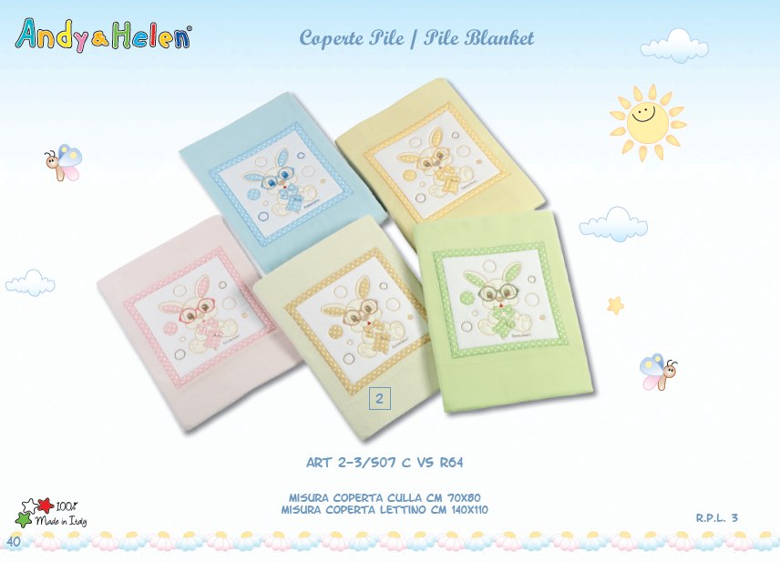 2 504 blue modrá flisová deka