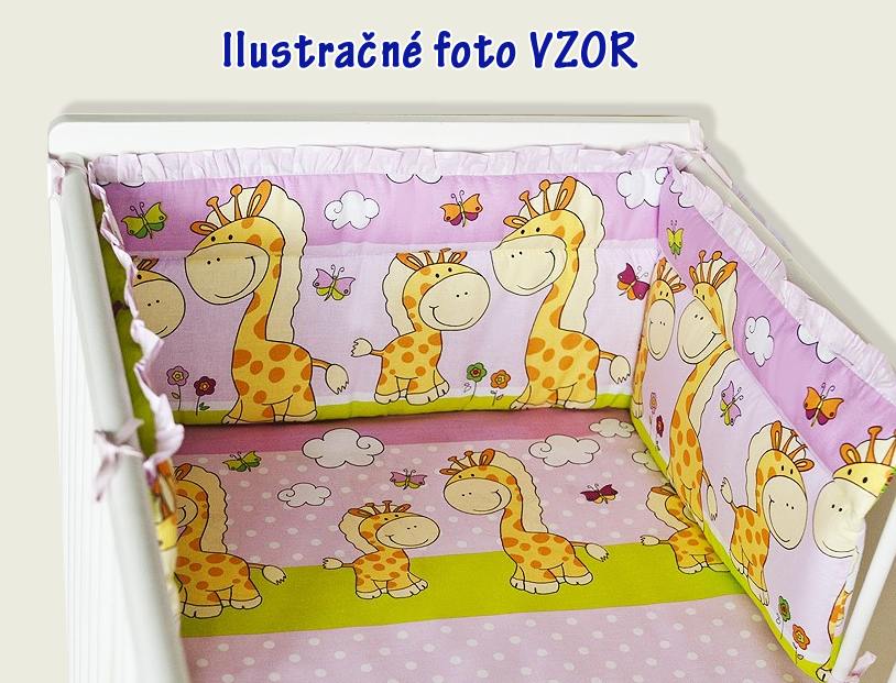 Zavinovačka hladká 80x80 potlač pink ružová K žirafa