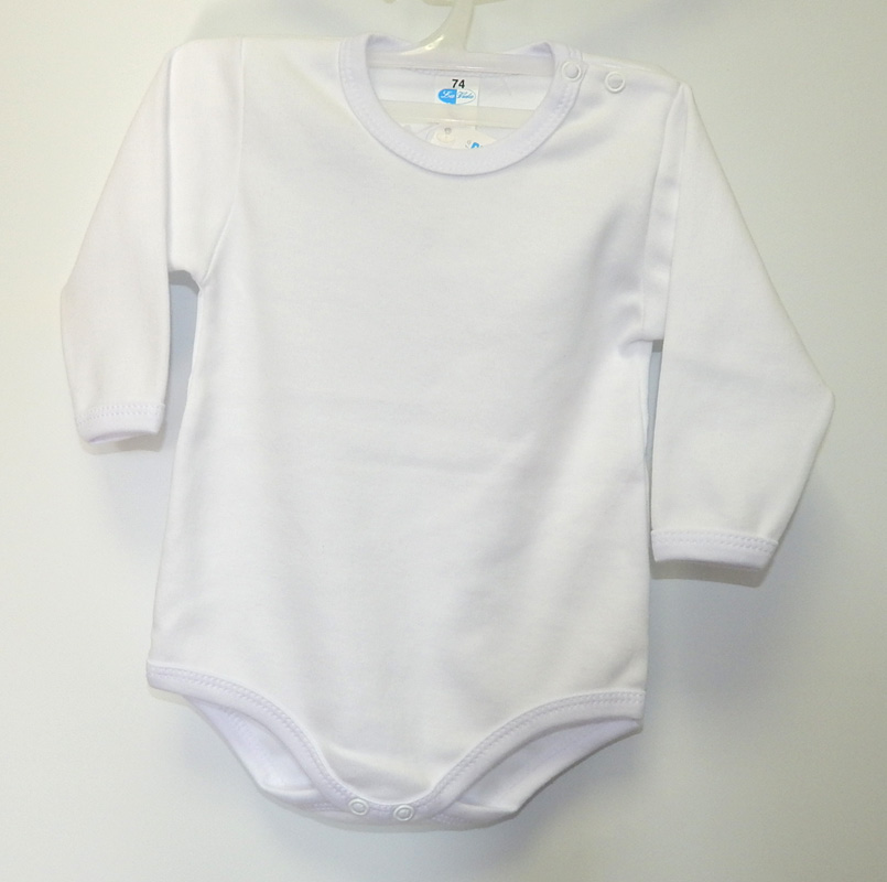 Body dlhý rukáv HX jednofarebné white biele 86