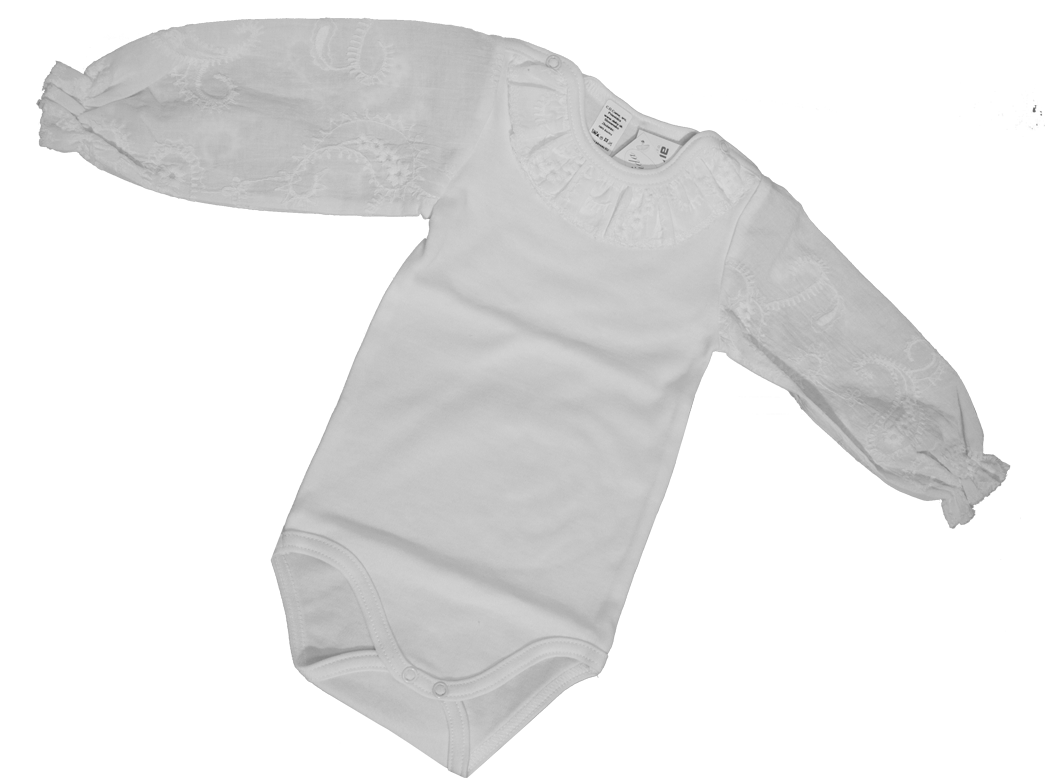 Body dlhý rukáv RB 735 white biela slávnostné Magda 80