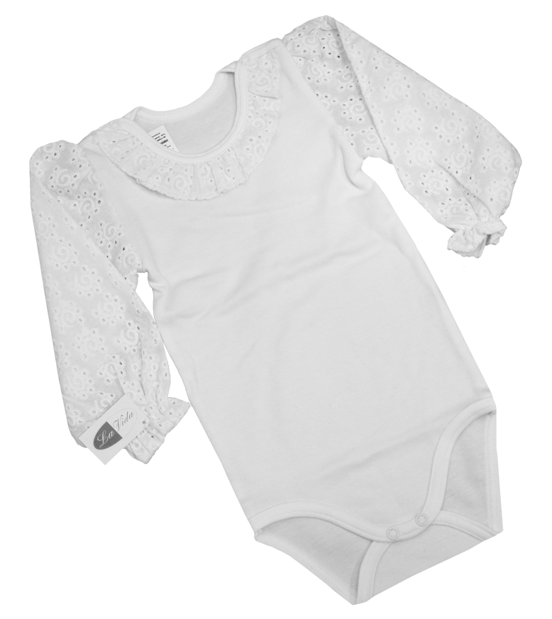 Body dlhý rukáv RB 735 white biela slávnostné Magda 86