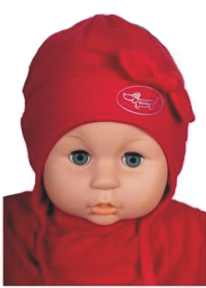 Čiapka WJ-Cz145 viazanie Mašlička red červená 38 40 42 44 46