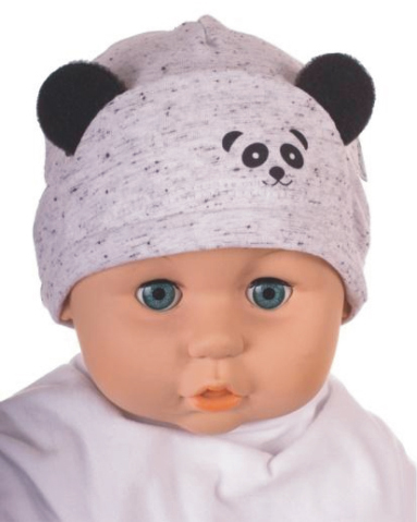 Čiapka Cr-Cz082 Panda grey šedá 34 36 38 40 42