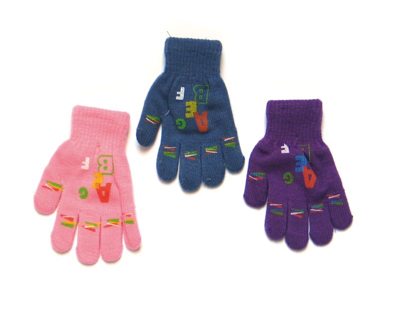 Rukavičky 5 prstové R-016 DB mix farieb 13,15 cm