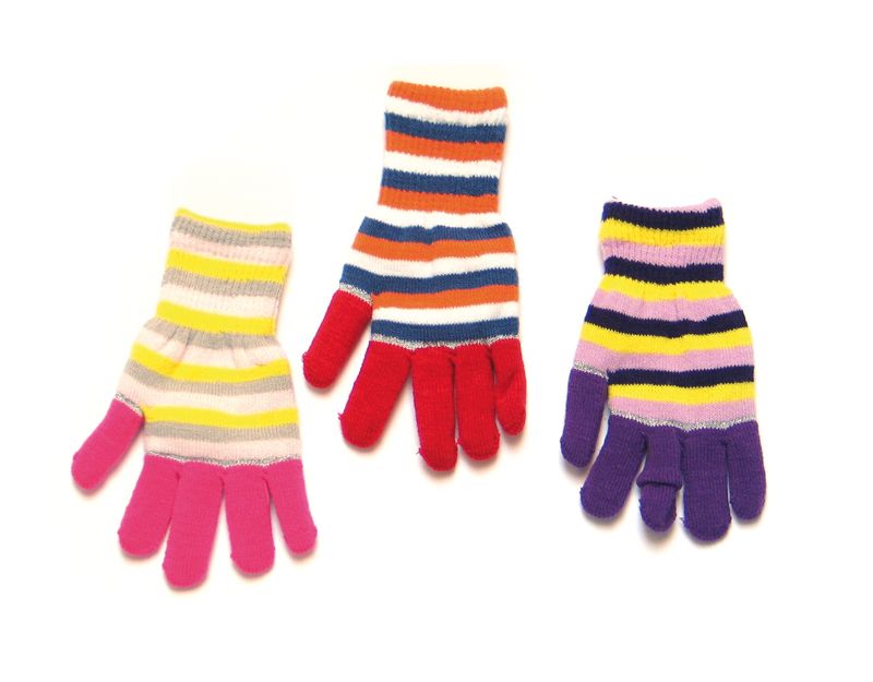 Rukavičky 5 prstové R-001 DB mix farieb 15,17 cm