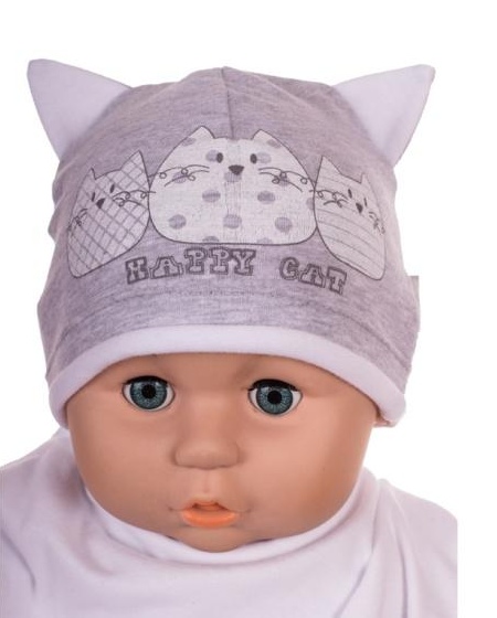 Čiapka Cr-Cz056 Kocúrik grey šedá 34 36 38 40 42