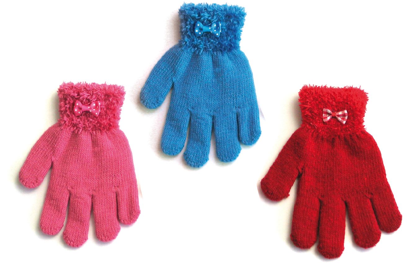 Rukavičky 5 prstové R-010 mix farieb 14,16 cm